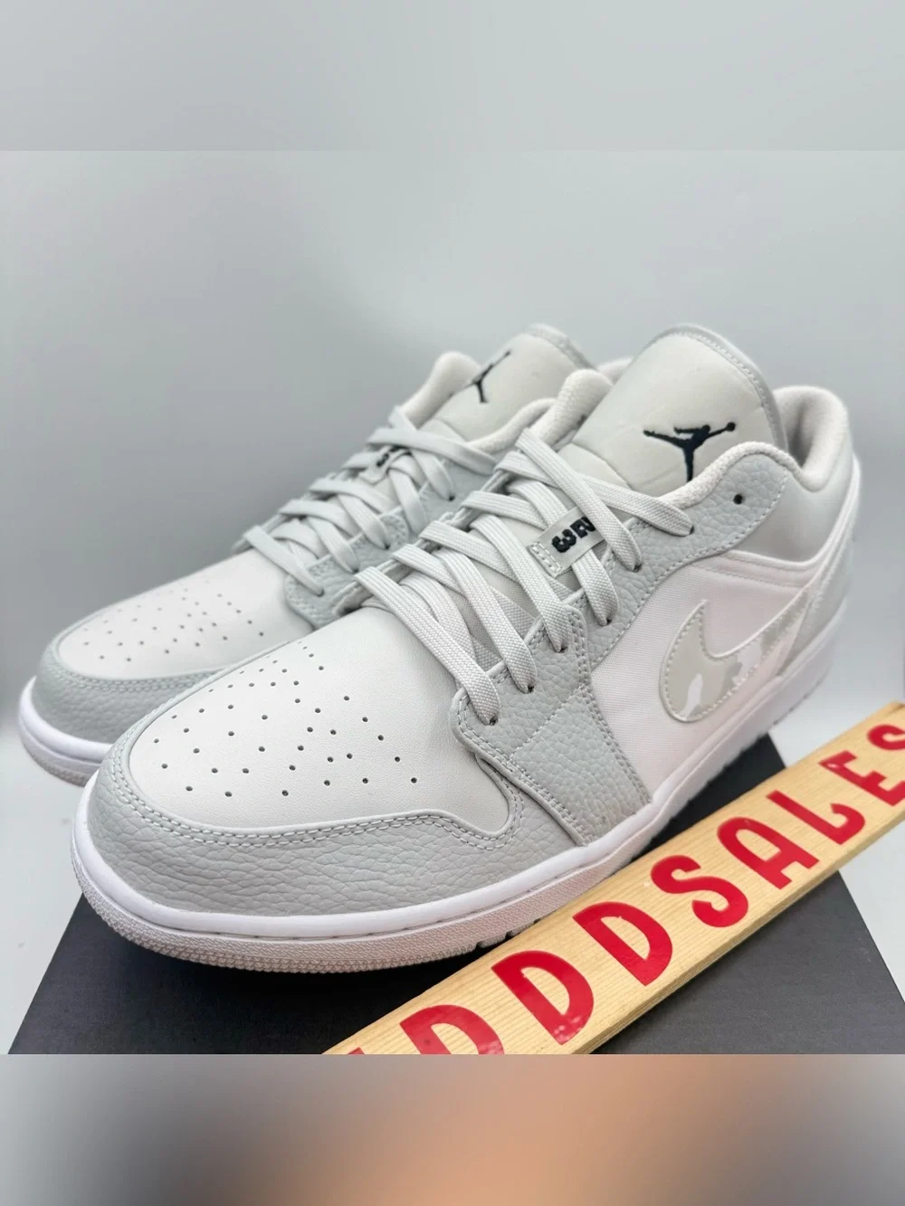 Nike Air Jordan 1 Low White Camo 2021 White Neutral Grey Men’s Size 13 NIB  New